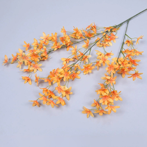 ดอกไม้ประดิษฐ์สีส้มช่อดอกไม้สำหรับเจ้าสาวดอกกุหลาบทำจากผ้าไหมสำหรับงานแต่งงาน - Product Image 3