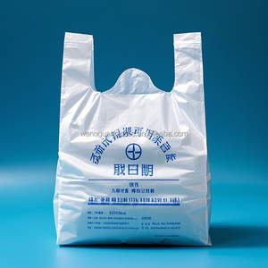Customizable Clear HDPE LDPE T-Shirt Plastic Bags Supermarket Disposable with Logo Print for Exhibition Use Made in China