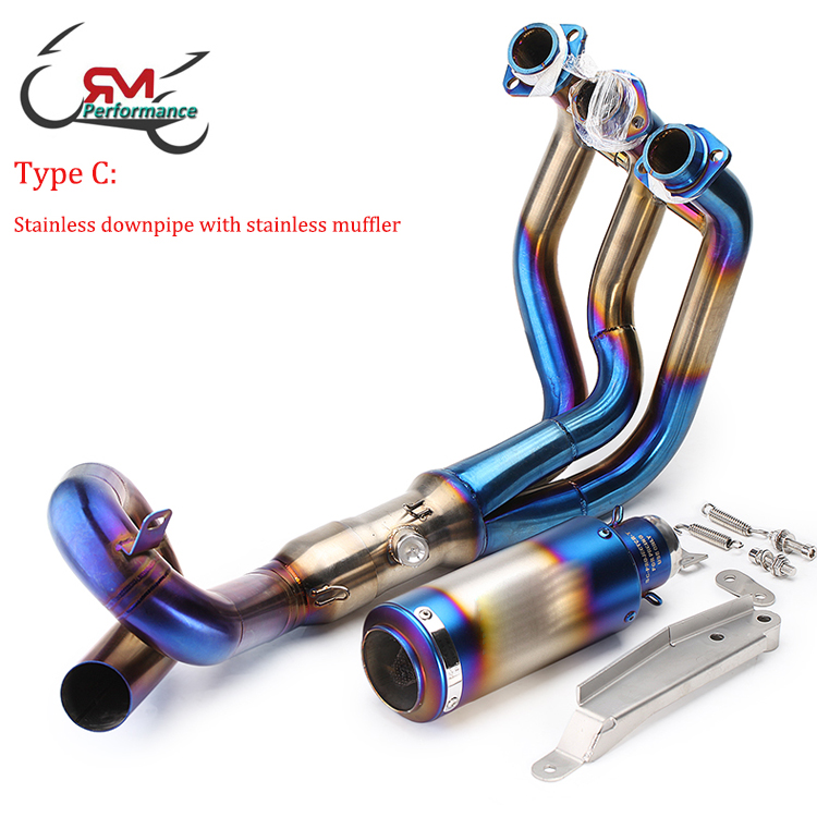 YAMAHA MT-09 FZ-09 Exhaust System - Stainless Steel Pipes