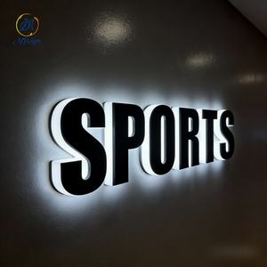 Insegna Aziendale Personalizzata con Logo 3D a <span class=keywords><strong>LED</strong></span> Illuminato per Esterni, Insegna Retroilluminata a <span class=keywords><strong>LED</strong></span> Personalizzata per Attività Commerciali - Product Image 2