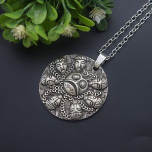 สร้อยคอพระพุทธศาสนาแบบวินเทจ จี้พระโอคมา เครื่องรางพระพุทธเจ้า เครื่องประดับสำหรับผู้ชาย - Product Image 6