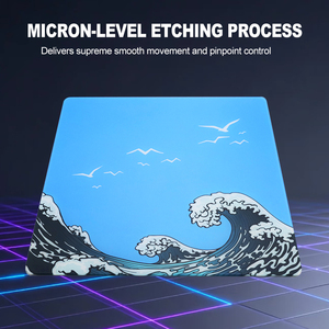 Custom Image 2mm Small Glass Gaming Mouse Pad Micro-Etched Surface Glass Mousepad with Silicone <b>Rubber</b> Base for Esports - Product Image 4