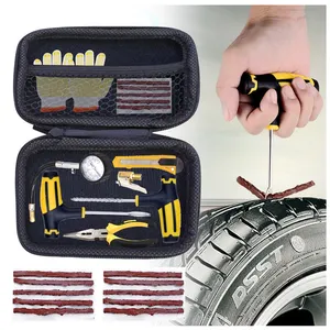 Kit de ferramentas para reparo de pneus de carro mecânico automotivo, tiras de agitação de emergência para reparação de furos de pneus