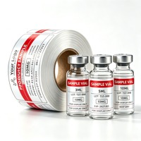 Étiquettes personnalisées pour flacons de peptides 3ml 5ml 10ml, autocollants pour flacons, étiquettes d'emballage pour bouteilles d'huiles essentielles, impression en rouleau, estampage à chaud