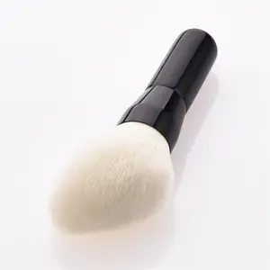 1 Piece OEM High Quality Makeup Face Powder Brush Black Handle Soft Fluffy Round Powder Brush