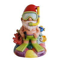 Statue de jardin côtière personnalisée en résine, gnome de plongée, thème plage, figurine décorative, vente en gros, artisanat fait main, Art déco, extérieur