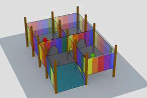 Red de Escalada de Ganchillo para Parques Infantiles al Aire Libre, Diseño Nuevo Personalizado al por Mayor, con Tubo Galvanizado y Cuerda de Navegación, Circuito de Cuerdas Arcoíris - Product Image 6