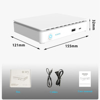 Catu Daya Mini UPS Baterai Lithium 35W DC5V/9V/12V POE 15V/24V 10400/15600mAh untuk Router WiFi Kamera CCTV