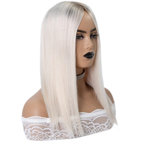 Venta al por mayor: Topper de cabello humano Remy europeo con base de seda 3x5 para mujer, postizo de cabello blanco con parte superior de seda