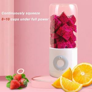 Outdoor Electric Fresh Juicer 380ml Glass 4 Stainless Steel Blades USB Rechargeable Portable Mini Blender Household Car RV Use - Product Image 2
