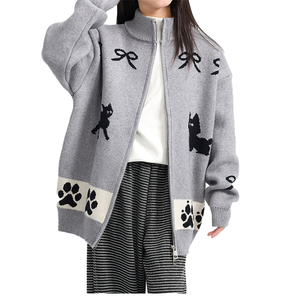 Cárdigan de Punto con Cuello Alto para Niñas, Estilo 2026, Suéter Abierto Grueso y Elegante para Niñas - Product Image 3