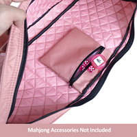 Sac de Mahjong américain rose personnalisé, multifonctionnel, grande capacité, pliable