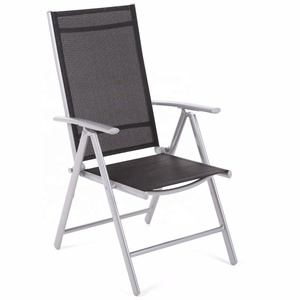 Steel Folding <strong>Garden</strong> <strong>Chairs</strong> Adjustable with Armrests 7 Position Adjust with <strong>High</strong> <strong>Back</strong> Comfortable - Product Image 3