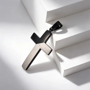 Collar con Colgante de Cruz para Hombre y Mujer, Acero Inoxidable, Joyería Cristiana Minimalista, Regalo Religioso Unisex - Product Image 2