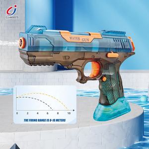 Чэнджи Новый крутой водяной пистолет игрушка открытый бассейн амфибия прозрачный 2 в 1 полный электронный пистолет водяная игрушка - Product Image 2