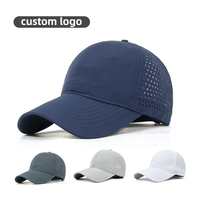 Casquette de baseball respirante pour adulte à 6 panneaux, avec broderie de logo personnalisé, idéale pour le sport quotidien