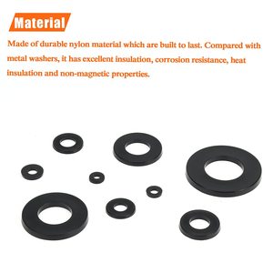 Arandelas planas de nailon negro Sanya, M2 a M12, kit surtido de 800 piezas, grado A métrico, para fabricación de productos electrónicos - Product Image 2