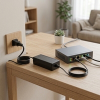 Stabiler HYT DC AC 12V 1,5A 18W Desktop-Netzadapter für Mini-Industrierouter