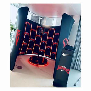 Maßgefertigte 360-Grad-Fotobox LED-Gehäuse Gebogene 360-Grad-Videokamera-Kabine Hintergrundwand Vogue LED-Licht-Tunnel - Product Image 5