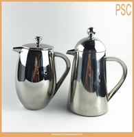 Cafetière à piston portable écologique à double paroi en acier inoxydable isolé robuste de 350 ml/800 ml/1000 ml (12 oz) pour la cuisine