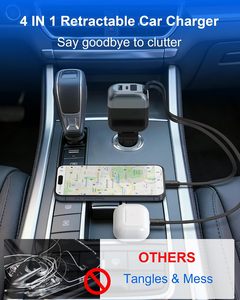Cargador de <span class=keywords><strong>Coche</strong></span> Retráctil de 87W, Cargador USB para Encendedor de Cigarrillos - Product Image 5