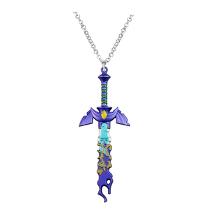 Legend of Zelda Master-Schwert Modell-Halskette für Männer, Kingdom Tears Mehrfarbiger Anhänger Schlüsselring, Sammlerstück für Fans - Product Image 1
