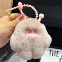 Porte-clés Monstre Moelleux Personnalisé Pompon Breloque de Sac Mignon avec Grands Yeux en Peluche et Sangle en Silicone, Vente en Gros Direct Usine