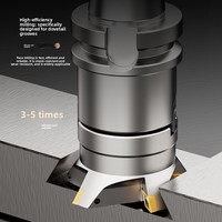 Tête de coupe à queue d'aronde KONT DCWR 5560, revêtement résistant à l'oxydation, outil de fraisage CNC pour le nettoyage des racines à rainure en V, garantie 3 mois