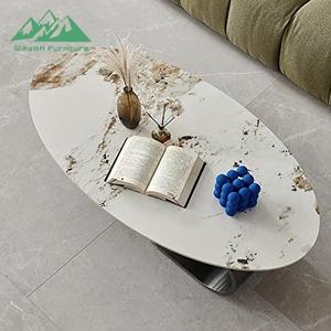 <span class=keywords><strong>Tavolino</strong></span> <span class=keywords><strong>da</strong></span> <span class=keywords><strong>Caffè</strong></span> Wayon di Lusso Moderno ed Estensibile, Arredamento per Soggiorno, Tavolo Rotondo Grande e Piccolo in Acciaio Inossidabile - Product Image 6
