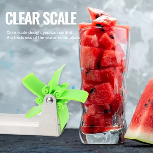 Utensilio <span class=keywords><strong>de</strong></span> Cocina Manual para Cortar Frutas, Herramienta <span class=keywords><strong>de</strong></span> Acero Inoxidable para Verano, Fácil <span class=keywords><strong>Cortador</strong></span> <span class=keywords><strong>de</strong></span> Cubo <span class=keywords><strong>de</strong></span> <span class=keywords><strong>Sandía</strong></span>, Molino <span class=keywords><strong>de</strong></span> Viento - Product Image 6