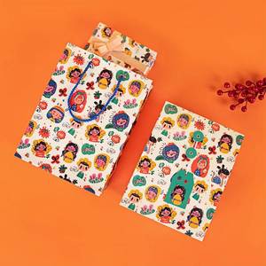 Bolsa de Regalo de Papel con Asa de Cuerda de Tres Hilos Anudada a Mano, con Diseño de Dibujos Animados, y Caja Sorpresa para Cumpleaños y Año Nuevo - Product Image 2
