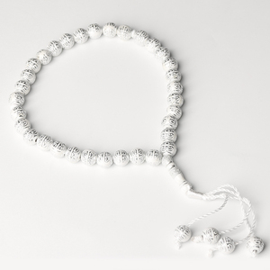Islamic Prayer <strong>Beads</strong> Muslim White <strong>11mm</strong> Patterned <strong>Beads</strong> Dhikr TASBIH Ramadan Eid Al-Fitr Religious Jewelry - Product Image 5