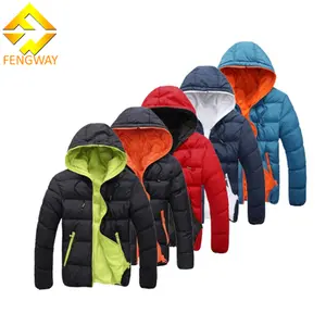 Fengway कस्टम सर्दियों फैशन मोटी गर्म Puffer कोट जिपर नीचे जैकेट पुरुषों की Hooded बुलबुला जैकेट