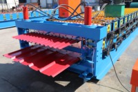 Machine de Formage de Rouleaux Double Couche Métallique, Onduleuse pour Tôles, Machine de Fabrication de Tôles de Toiture IBR et de Tuiles
