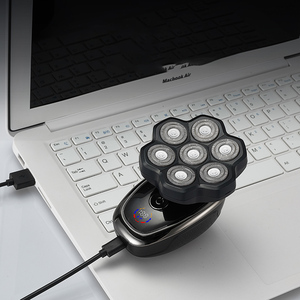 <span class=keywords><strong>Rasoir</strong></span> électrique étanche pour hommes Source d'alimentation USB Lithium magnétique tête de rasage remplacement conception chauve - Product Image 6