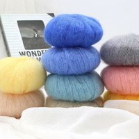 Fil à anneaux en laine mohair, mohair angora à poils longs, poils de cheval de mer, fil fin pour applications textiles, vente en gros usine