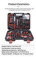 Kit d'outils à main professionnels personnalisés de 102 pièces, ensemble complet de matériel pour la réparation à domicile, boîte à outils combinée OEM
