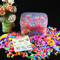 Vente en gros de cadeaux pour enfants, Kit de fabrication de bijoux, Bracelets, collier, ensemble de jouets, perles Pop Snap pour filles et garçons