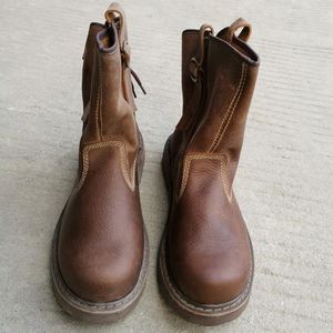 Retro Style Autumn and Winter High Top Thick Soled Leather Boots Outdoor Outdoor Safety Boots Non Slip High Quality <b>Crafted</b> - Product Image 2