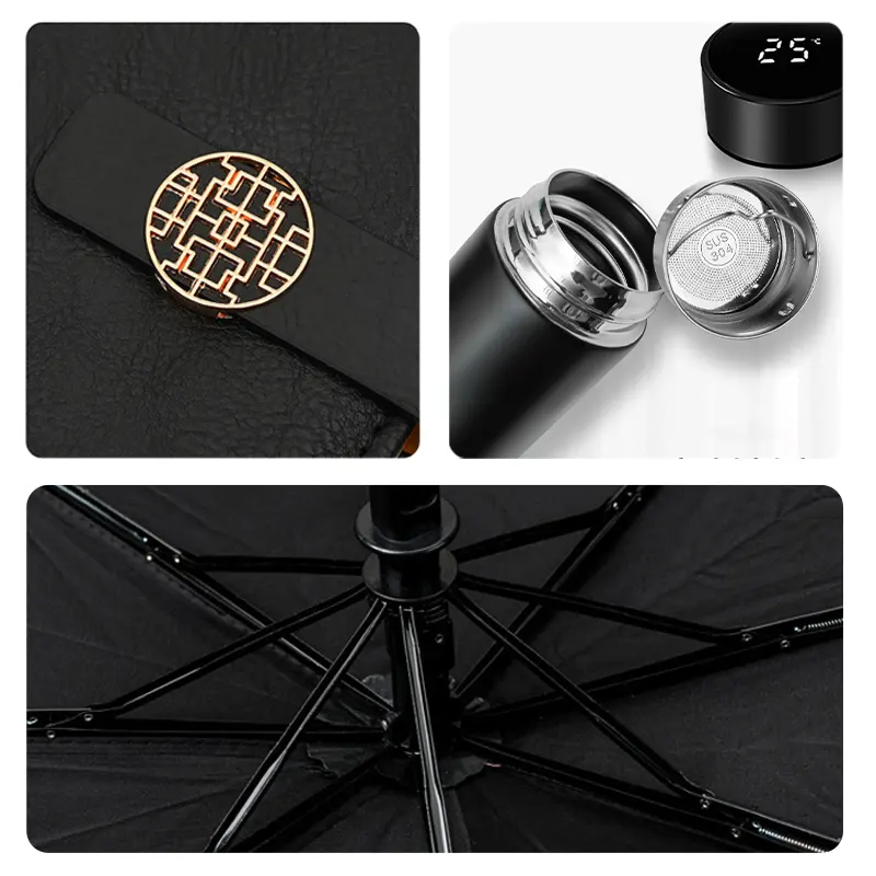 Planner com copo de vácuo para agenda VIP Business, caderno preto 2024, diário de luxo personalizado A5 com copo de vácuo e caneta, conjunto para presente