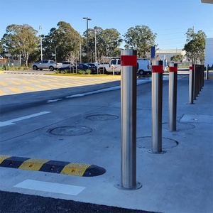 Columna Metálica <span class=keywords><strong>de</strong></span> Seguridad Vial, Poste <span class=keywords><strong>de</strong></span> Barrera Reflectante <span class=keywords><strong>de</strong></span> Advertencia Fija, Bolardo <span class=keywords><strong>de</strong></span> Acero Inoxidable para Estacionamiento - Product Image 4