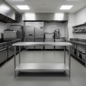    Mesa de Preparación de Acero Inoxidable de 24 x 60 Pulgadas con Altura Ajustable, Estación de Trabajo para Cocina Comercial - Product Image 2