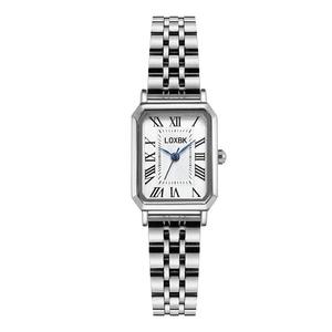 Montre à quartz en acier inoxydable de style français pour femmes, simple, rétro, carrée, verre en acier inoxydable, bracelet en acier inoxydable, mode, vente en gros pour - Product Image 2