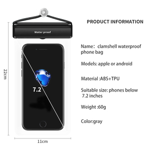 360 Degree HD Transparent Lightweight Eco-friendly <strong>PVC</strong> Phone <strong>Bag</strong> Clamshell <strong>Waterproof</strong> 30m Depth Sensitive Touch Mobile Phones - Product Image 6