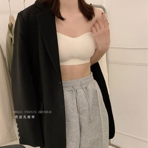 Phong cách mới thoải mái ôm và hỗ trợ màu rắn không dây chống trượt đẹp trở lại strapless <span class=keywords><strong>Bra</strong></span> - Product Image 4