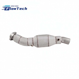 ท่อดาวน์ไปป์สแตนเลสสตีลประสิทธิภาพสูงพร้อมแผ่นกันความร้อนสำหรับ Ferrari 360 3.6L V8 - Product Image 3