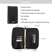 Carnet de budget A6 à anneaux dorés Yihe, best-seller, avec pochette sans fermeture éclair, idéal pour le bureau ou l'école