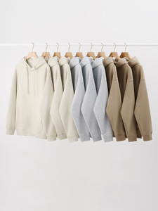 Fabricants de vêtements personnalisés automne et hiver 380g couleur unie Couple sport à capuche pull hommes sweat à manches longues - Product Image 2