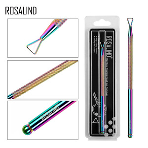 <span class=keywords><strong>Rosalind</strong></span> — accessoires pour manucure en acier inoxydable, fournitures d'ongles, tête en triangle coloré, repousse cuticule, vente en gros, dissolvant de gel - Product Image 2