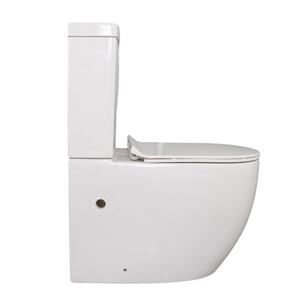 Vente flash : Sanitaires, toilettes à double chasse, à poser au sol, à chasse d'eau, toilettes rondes, salle de bain, hôtel, céramique, sans bride, toilettes en deux parties - Product Image 4